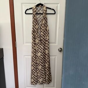 Urban Outfitters Brown Tan Halter Shape Sundress Never Worn